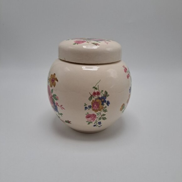 Sadler England Floral Design Ceramic Ginger Jar Lidded Storage Dish - Picture 9 of 16